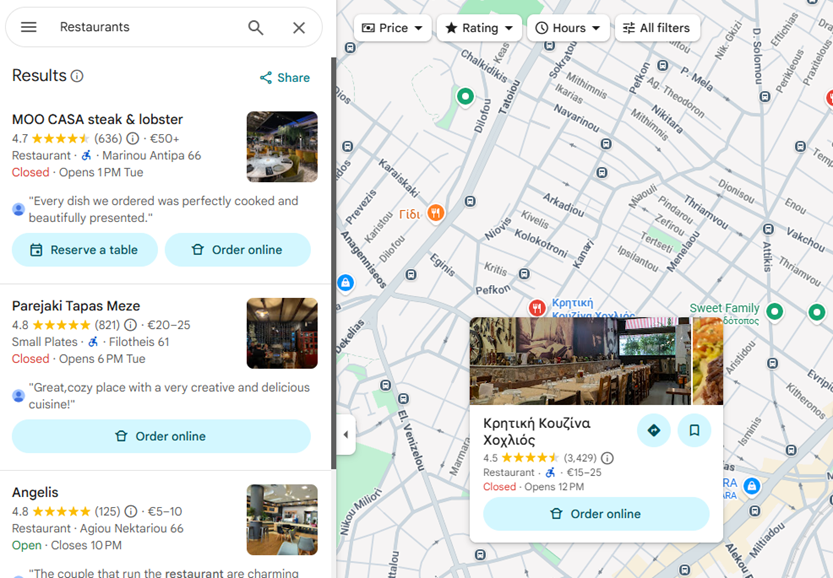 Google Maps Rating